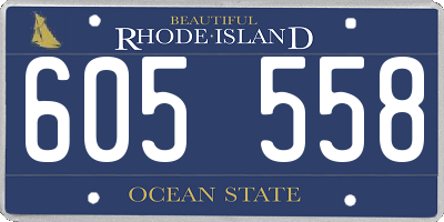 RI license plate 605558