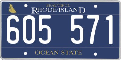 RI license plate 605571