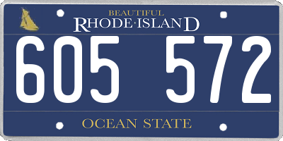 RI license plate 605572