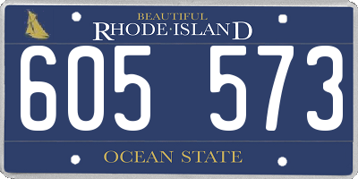 RI license plate 605573