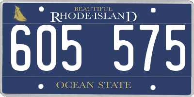 RI license plate 605575