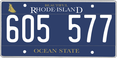 RI license plate 605577