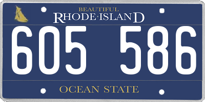 RI license plate 605586