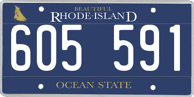 RI license plate 605591