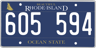 RI license plate 605594