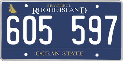 RI license plate 605597