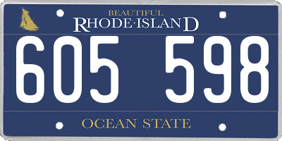 RI license plate 605598