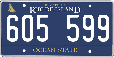 RI license plate 605599