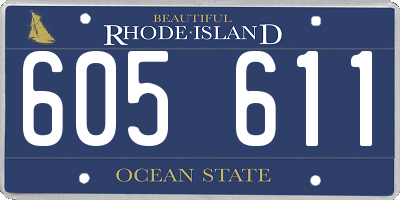 RI license plate 605611