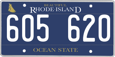 RI license plate 605620
