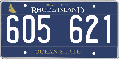 RI license plate 605621
