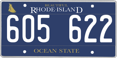 RI license plate 605622
