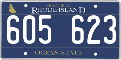 RI license plate 605623