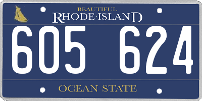 RI license plate 605624