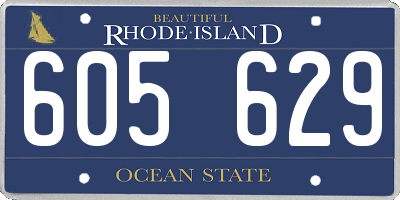 RI license plate 605629