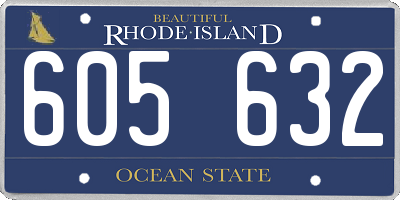 RI license plate 605632
