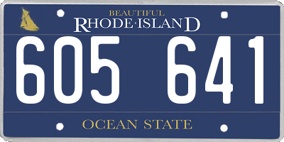 RI license plate 605641