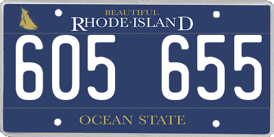 RI license plate 605655