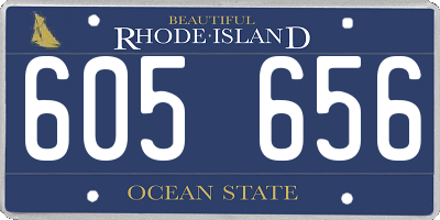 RI license plate 605656