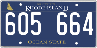 RI license plate 605664