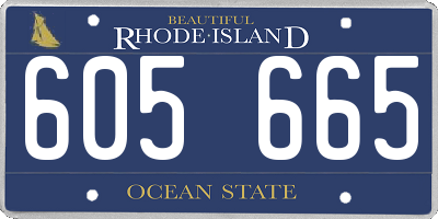 RI license plate 605665