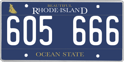 RI license plate 605666