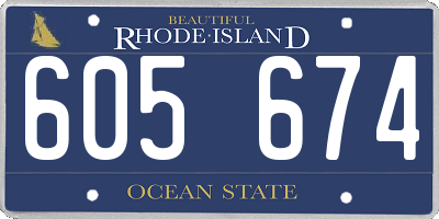 RI license plate 605674