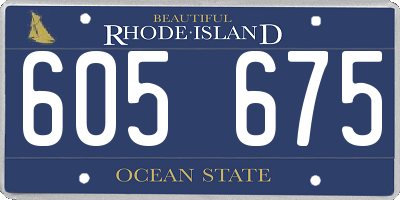 RI license plate 605675