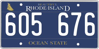 RI license plate 605676