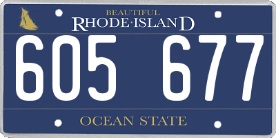 RI license plate 605677