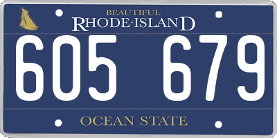 RI license plate 605679