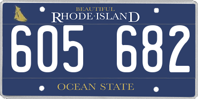 RI license plate 605682