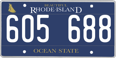 RI license plate 605688