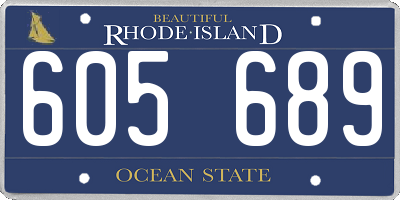 RI license plate 605689