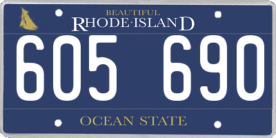 RI license plate 605690