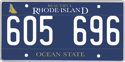 RI license plate 605696