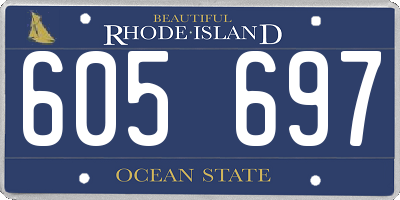 RI license plate 605697