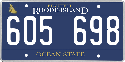 RI license plate 605698