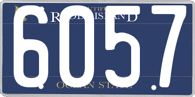 RI license plate 6057