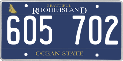 RI license plate 605702