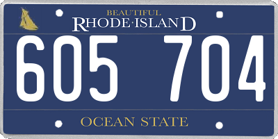 RI license plate 605704