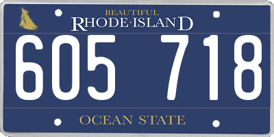 RI license plate 605718