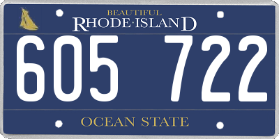 RI license plate 605722