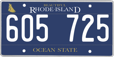RI license plate 605725