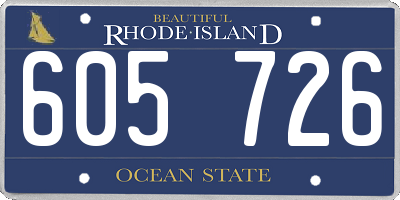 RI license plate 605726