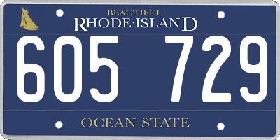 RI license plate 605729