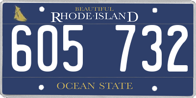 RI license plate 605732