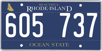 RI license plate 605737