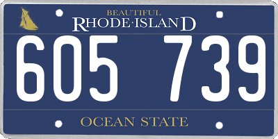 RI license plate 605739
