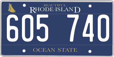 RI license plate 605740